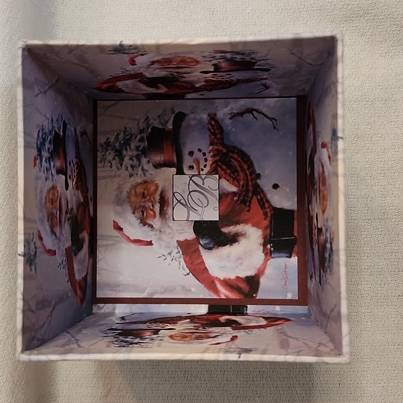 NWOT Swirly Snowman Stacking Holiday Cardboard Boxes - Picture 14 of 16